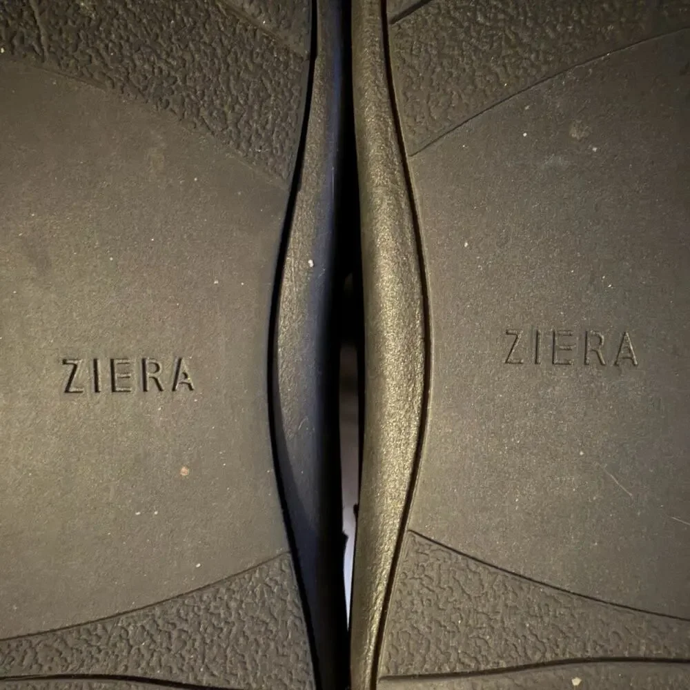 Ziera Sage Women’s Black Leather Comfort Shoes EU 38 / US 7.5–8 Side Zip Nursing